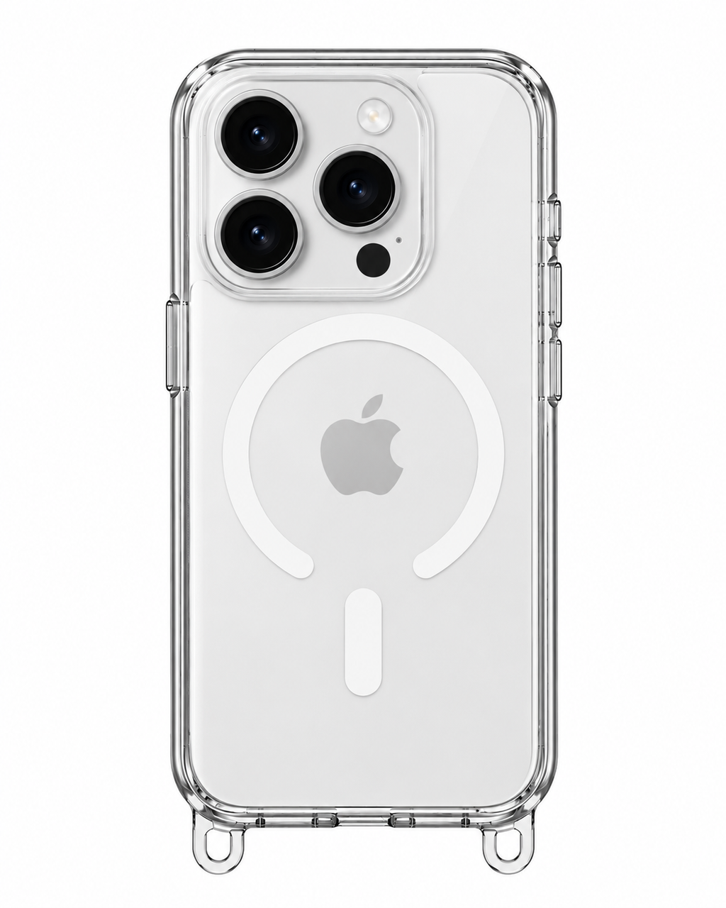 Clear Case Clip On Ready mit abnehmbaren Ösen MagSafe Transparent