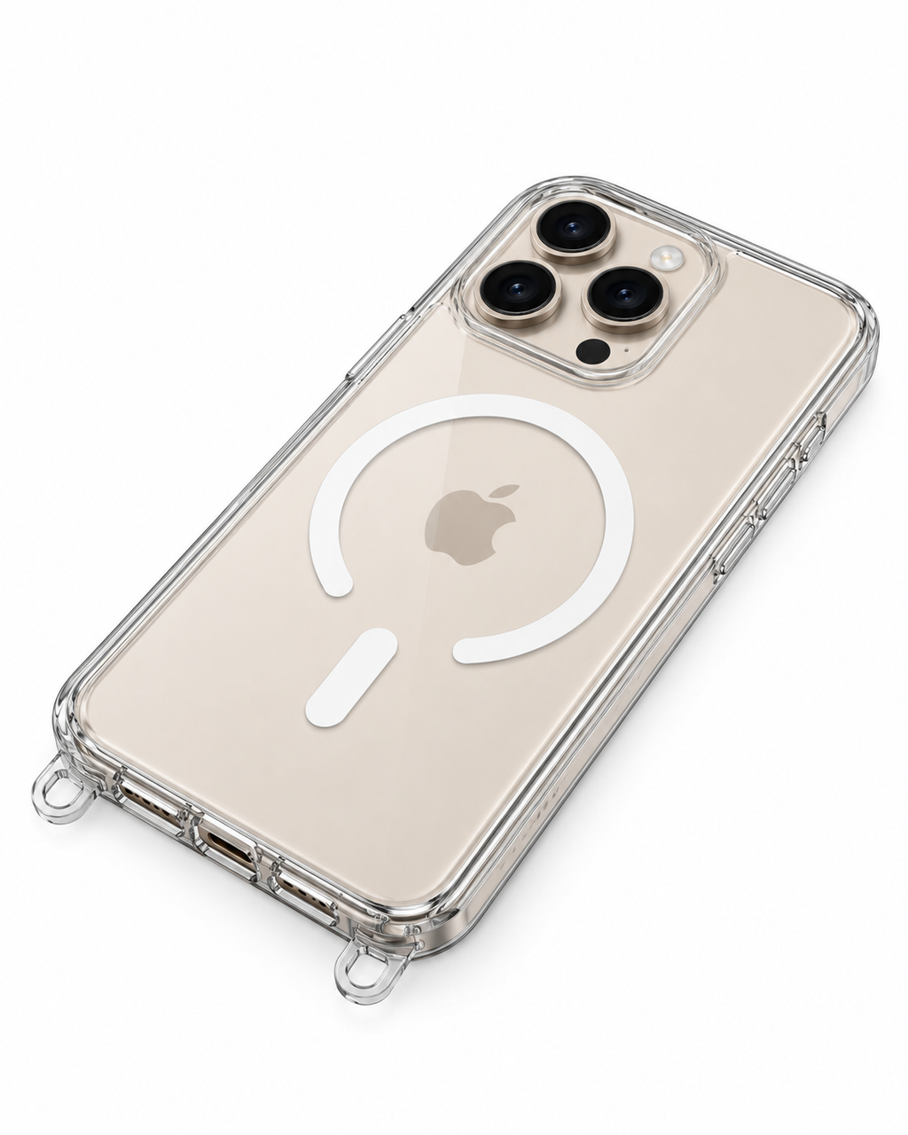 Clear Case Clip On Ready mit abnehmbaren Ösen MagSafe Transparent