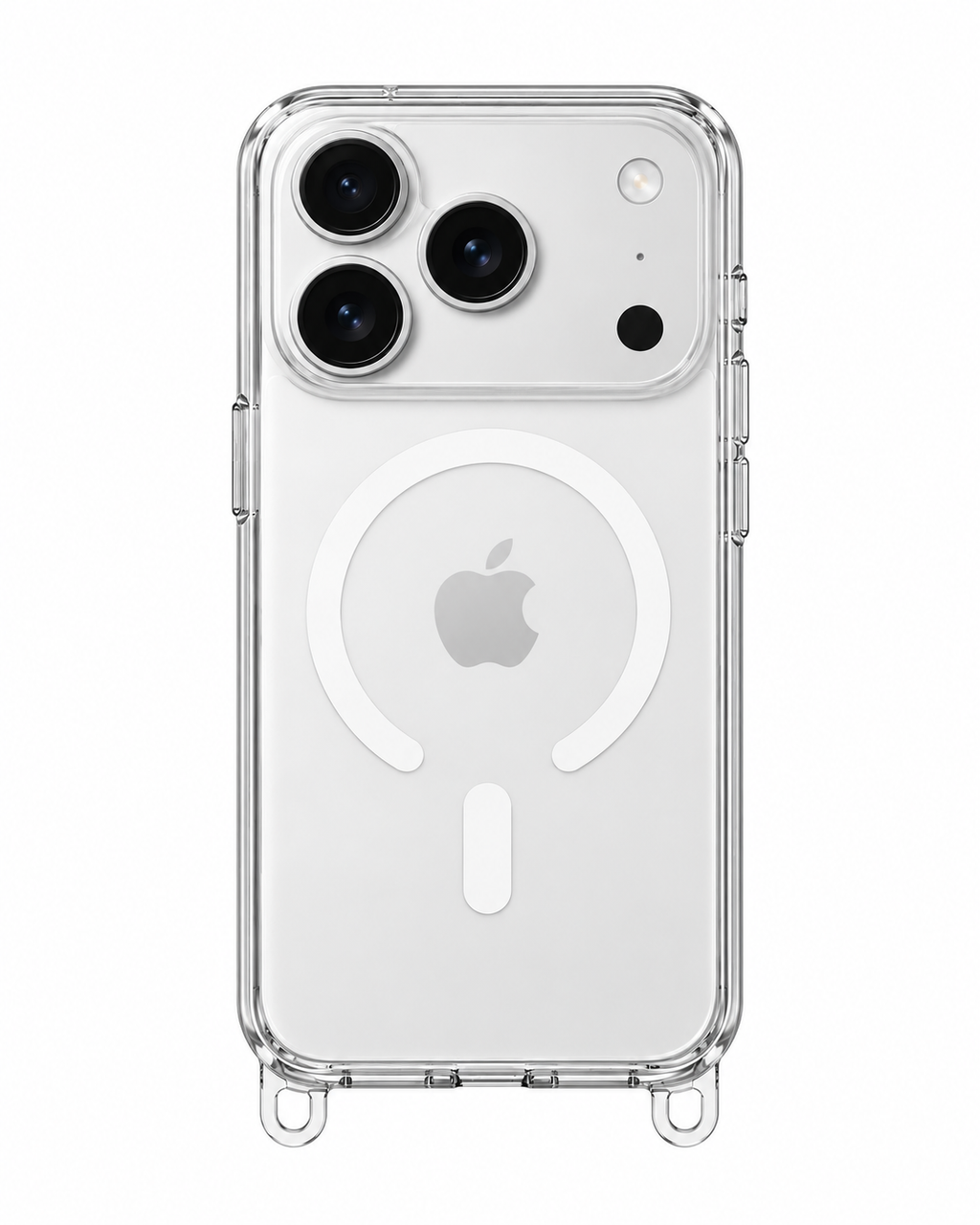 Clear Case Clip On Ready mit abnehmbaren Ösen MagSafe Transparent