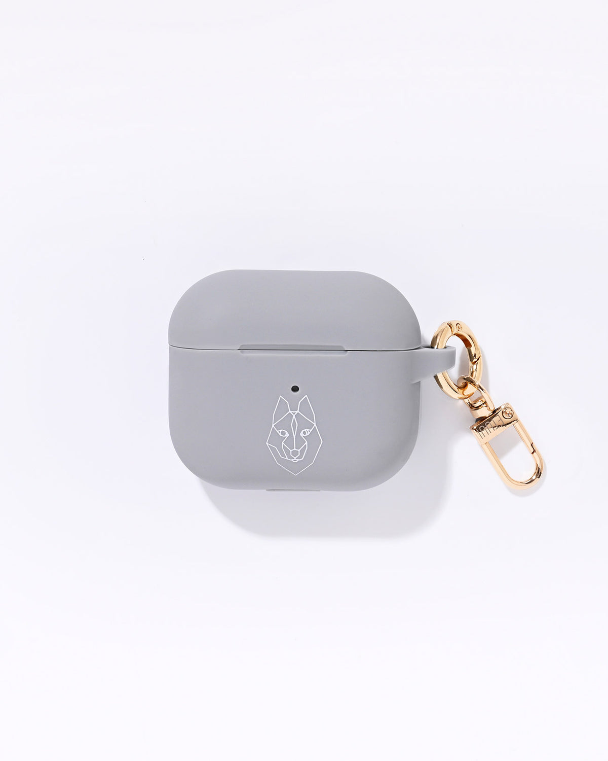 Silikon AirPod Case Hellgrau Gold