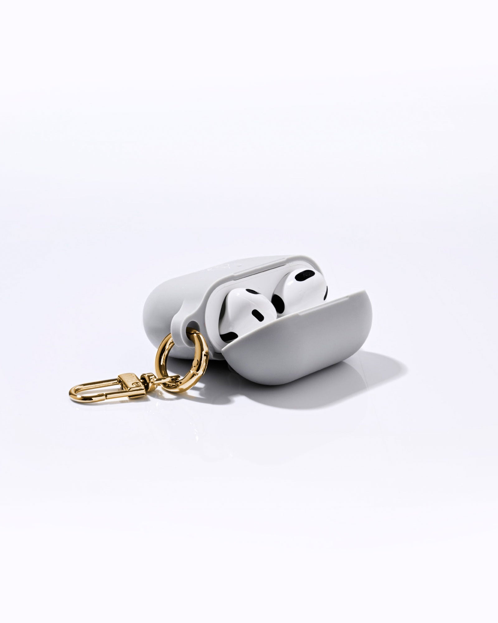 Silikon AirPod Case Hellgrau Gold