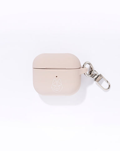 Silikon AirPod Case Beige Silber