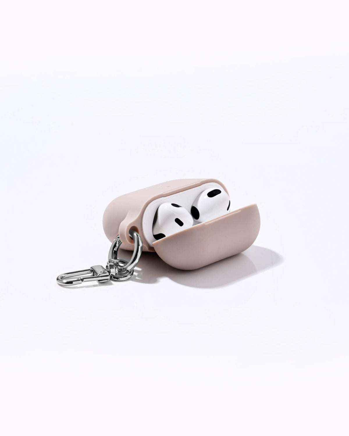 Silikon AirPod Case Beige Silber