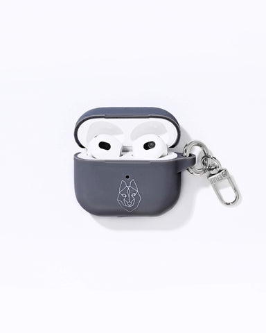 Silikon AirPod Case Dunkelgrau Silber