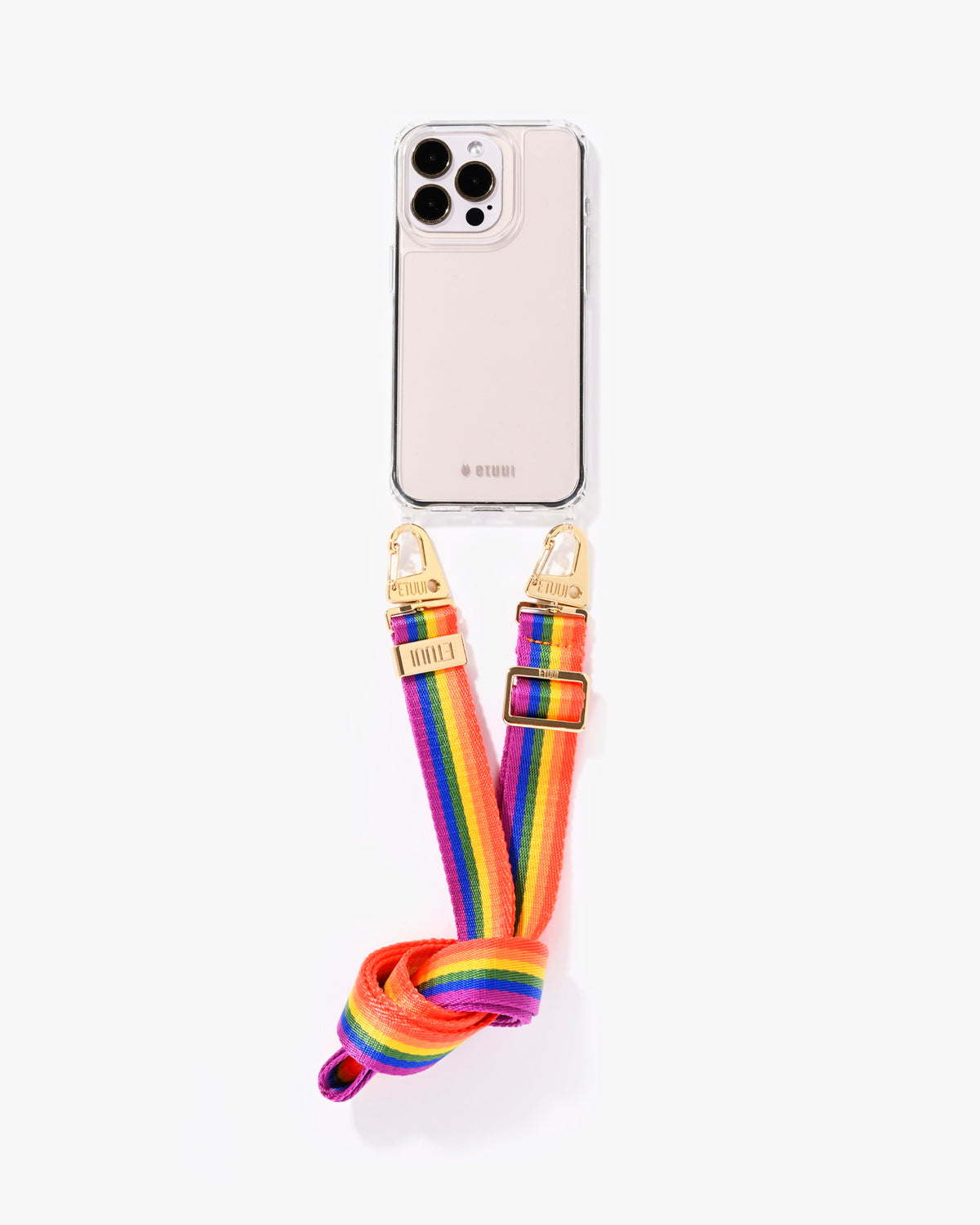 Chicago cell phone chain - Gold Rainbow