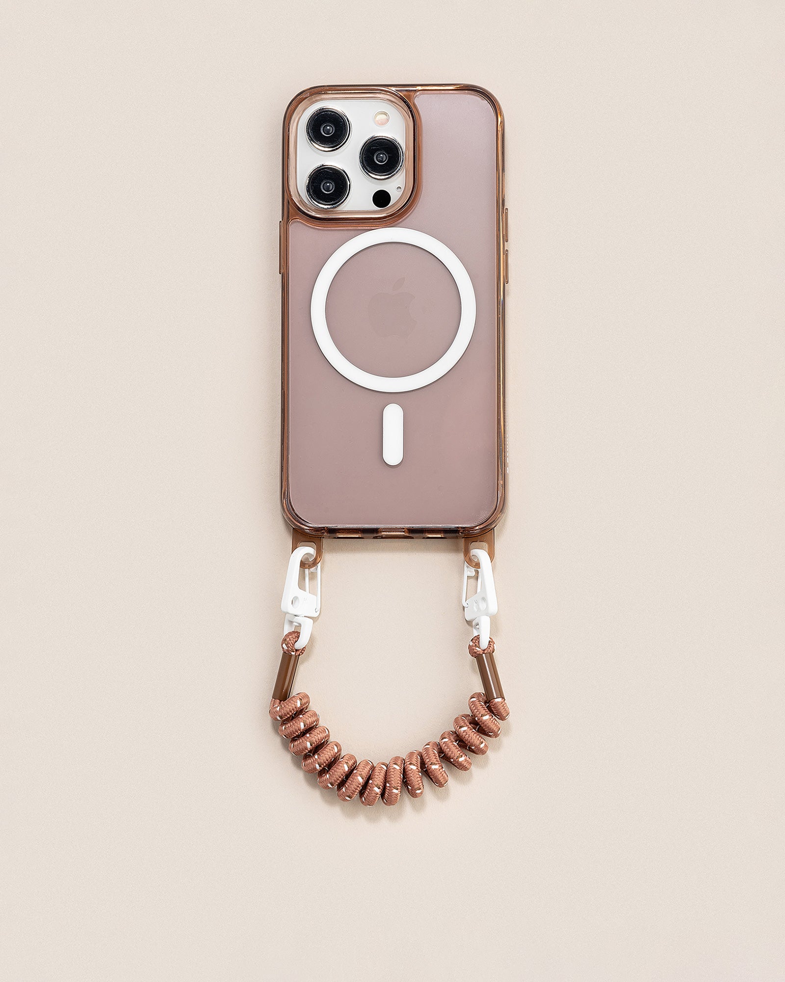 Retro Twist cell phone chain brown