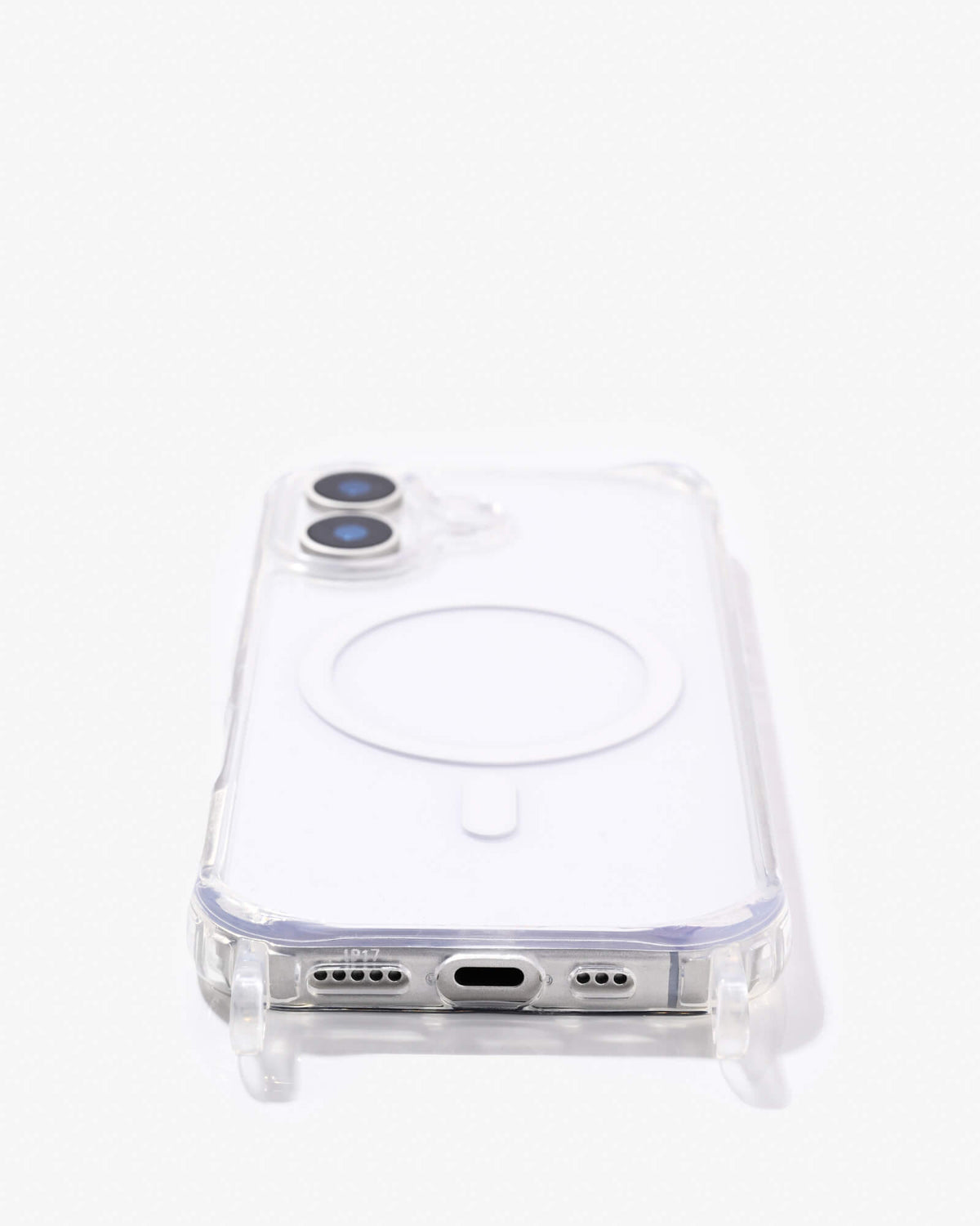 Clear Case mit Ösen MagSafe Weiß