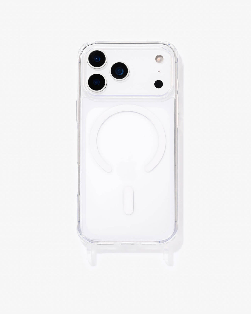 Clear Case mit Ösen MagSafe Weiß