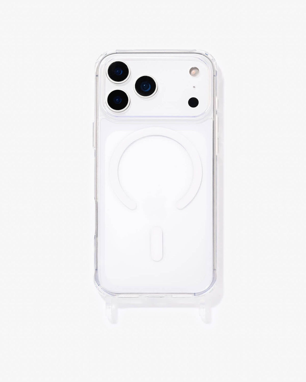 Clear Case mit Ösen MagSafe Weiß