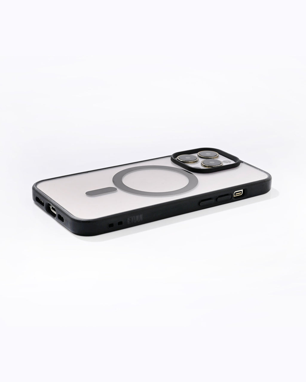 Clear Case ohne Ösen MagSafe Schwarz