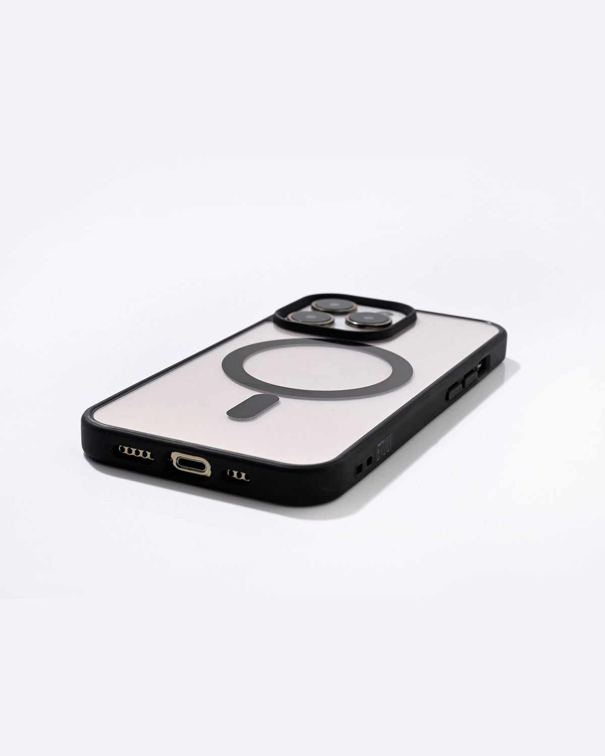 Clear Case ohne Ösen MagSafe Schwarz