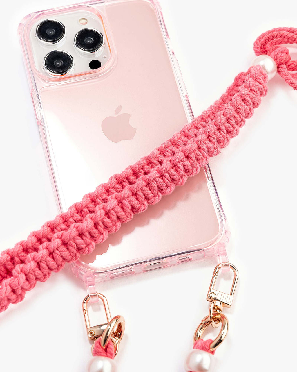 Clear Case mit Ösen Pink