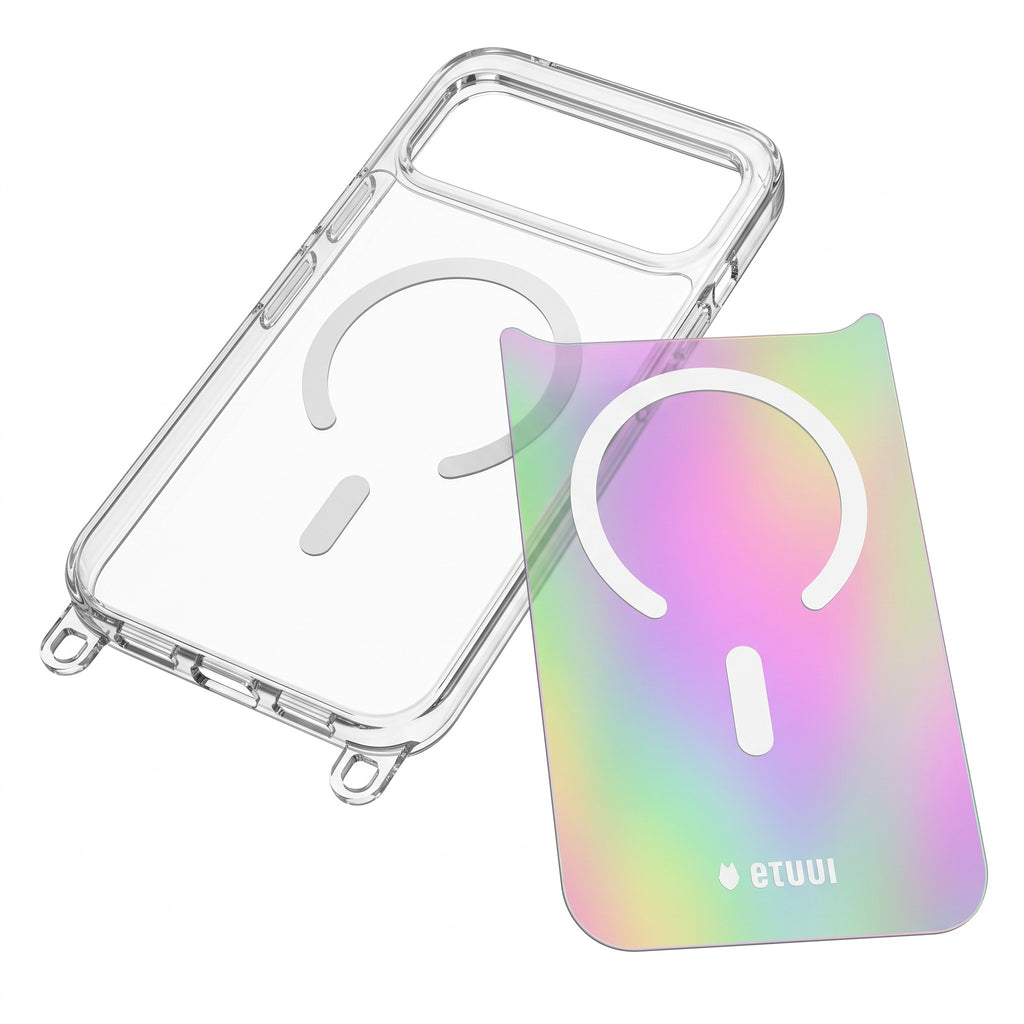 Clear Case + Rainbow Clip-On | MagSafe