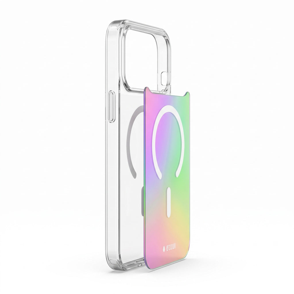 Clear Case + Rainbow Clip-On | MagSafe