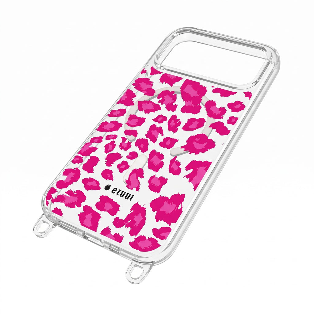Clear Case + Leo Pink Clip-On | MagSafe
