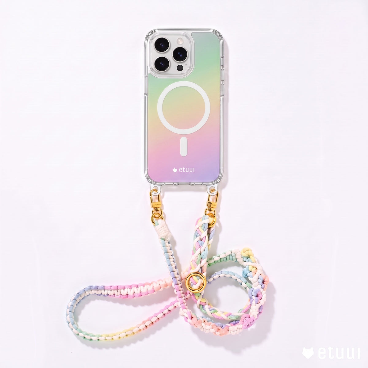 Clear Case + Rainbow Clip-On | MagSafe