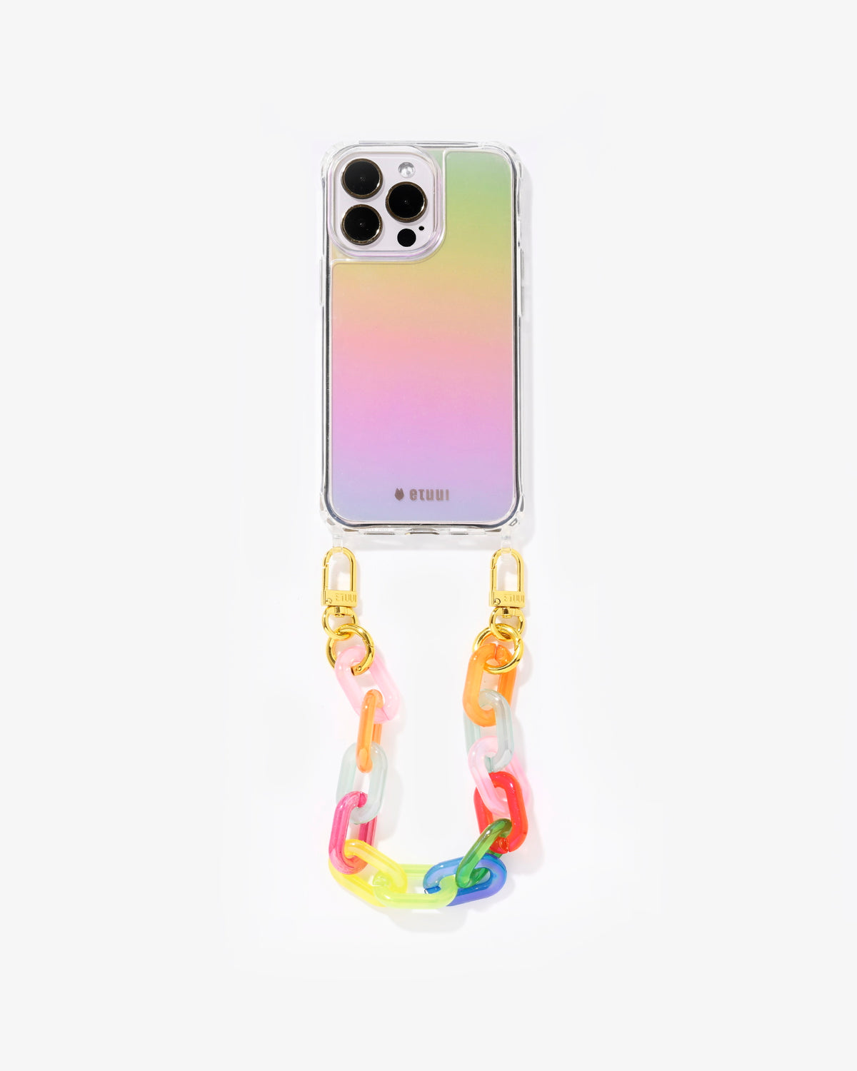 Set Clear Rainbow Case and Candy Chain Rainbow Pastel