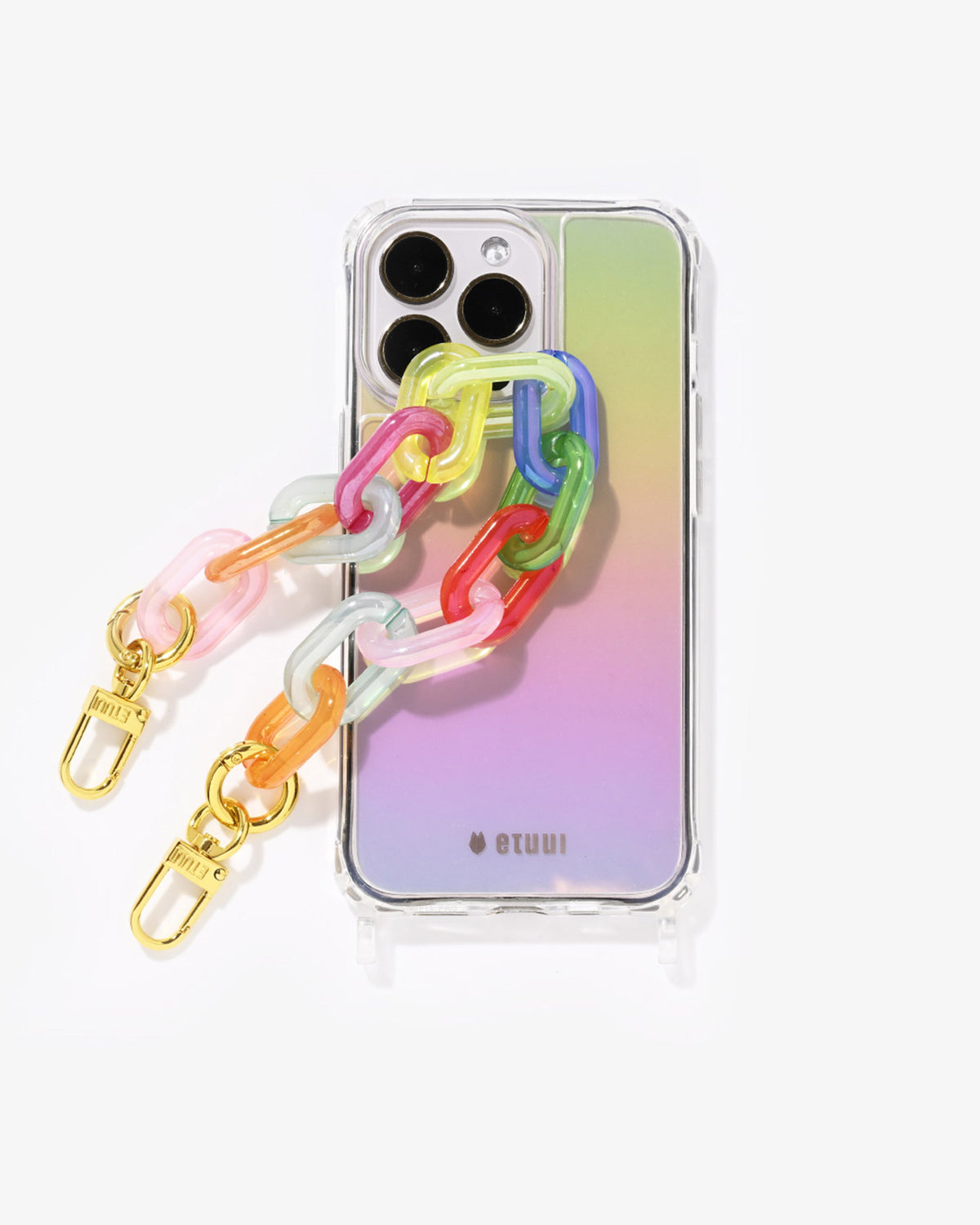 Set Clear Rainbow Case and Candy Chain Rainbow Pastel