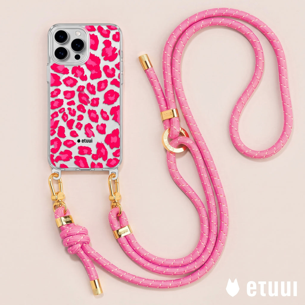 Clear Case + Leo Pink Clip-On | MagSafe